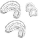 Coolrunner Double Braces Mouth Guard, Sports Athletic Mouth Guards Youth Mouthguard for Upper and Lower Teeth Protection No Boiling Required for Youth, Teenager and Adults (Transparent)