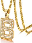 U7 Bling Initial Necklace 18K Gold 