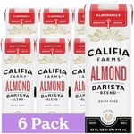 Califia Farms - Original Almond Barista Blend Almond Milk 32 Oz (Pack Of 6), Shelf Stable, Dairy Free, Plant Based, Vegan, Gluten Free, Non GMO, High Calcium, Milk Frother, Creamer