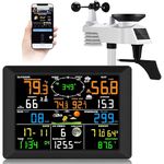 BRAINLE WiFi Weather Station with 8.3 Inch Large Display, Wireless Indoor Outdoor Monitoring System, Digital Thermometer, Humidity Meter, Rain Gauge, Wind Speed Sensor for Home