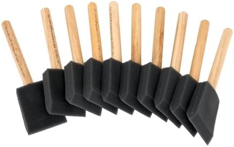 WOODRIVER 2" Wooden Handle Foam Brushes (10)