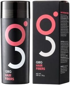 GBG Womens Hair Fibers for Thinning Hair - Cruelty Free - Hair Powder for Fine Hair - Instantly Thick in 30 Seconds, Hair Touch Up, Hair Thickener for Women & Men (Black) 25g