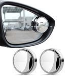 2 Pcs Blind Spot Mirrors Car 360°Rotate Round Hd Glass Adjustable Automotive Stick-On for Universal Cars Convex Side View Blindspot Mirror