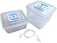 Gastroback 46111 Vacuum Container Set 2 Pieces (Square), 1.0 Litre (18 x 18 x 8, 2.8 litres (18 x 18 x 15.5 cm), Plastic, Other