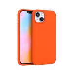 FELONY CASE - iPhone 13 / iPhone14 Case - Neon Orange Silicone Phone Cover | Liquid Silicone with Anti-Scratch Microfiber Lining, 360° Shockproof Protective Case for Apple iPhone 13 / iPhone14