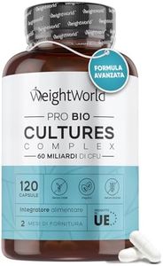 Fermenti Lattici Probiotici con Lactobacillus Gasseri, Lactobacillus Rhamnosus e Lactobacillus Reuteri, Fermenti Lattici con Inulina, Probiotici e Prebiotici per Flora Intestinale, Probiotico Completo