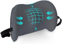Lumbar Support Pillow for Office Chair, Cooling Car Lumbar Pillow Lower Back Pain Relief,Memory Foam Back Cushion with Adjustable Straps,Ergonomic Chair Back Pillow for Gaming Chair,Car(Gray Cooling)