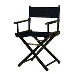 Casual Home 18-Inch Director Chair Black Frame, Navy Blue Canvas