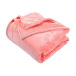 GonZalo GraCia. Pink Cosy Fleece Blanket Soft Touch 400 GSM Winter Warm Faux Fur Mink Sofa Bed Throw 150x200cm (Blush Pink, Double)