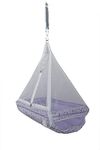 U2CUTE® Baby Crib Cradle, JHULA ! Titanic Baby Hanging Swing Cradle Mosquito Net & Spring (Purple)