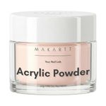 Makartt Acrylic Powder - 56g Professional Nude Acrylic Nail Powder for Nails Extension, Nails Decoration, Nail Carving, French Manicure, 3D Art for Gel