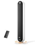 DREO Tower Fan and Heater Combo, 29.2ft/s Standing Fans for Bedroom, 17 Levels, 6 Modes, 120° Oscillation, 42 Inch, 12H Timer, 25dB Quiet, with Remote, for Office, Large Room