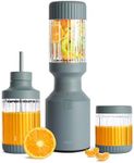 The Beast Mini Blender Plus | Mini Countertop Kitchen Blender | Blend Smoothies and Shakes, Dressings, Sauces, Dips | Extra Vessels, Straw Cap and Straws Included | 600W (Mist)
