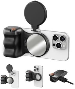 TELESIN Fun Shot Magnetic Phone Camera Grip+ C03 Magnetic Selfie Light Creator Kit Compatible with iPhone Magsafe & Android, Bundle Kit for Selfies/Photography/TikTok/Zoom Calls/Video (Black)