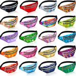 20 Pieces Holographic Fanny Pack Bulk 80s 90s Fanny Packs for Women Shiny Waist Pack Metallic Color with Adjustable Belt 80s Activities, Stylish Style