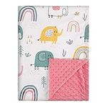 Soarwg Kids Baby Blankets Unisex Newborn, Super Soft Comfy Pink Elephant Blankets, for Toddler Baby Nursery Bed Blankets Stroller Crib Shower Gifts, Standard 100 by Oeko-Tex, 40 x 30 Inch.