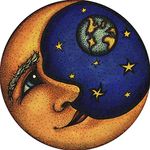 Awesocrafts Cross Stitch Stamped Kits Moon Earth and Stars Easy Patterns Cross Stitching Embroidery Needlework Kit Supplies (Moon)