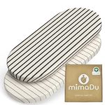 mimaDu Organic Mattress Cover, Pram Cover, Pram Mattress, Fitted Sheet, Bassinet, Fitted Sheet, Pram Fitted Sheet, 80 x 40 cm, 100% GOTS Cotton Fitted Sheet, 40 x 80, 78 x 36, 80 x 35 (Boho)