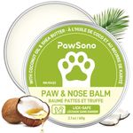 PawSono Lick-Safe Dog Paw & Nose Balm with Coconut Oil | All-Natural Moisturizer & Soother for Dry, Cracked Pads & Snout | Cold & Heat Pavement Protection Wax, Nose Butter for Bulldogs (2.1 oz / 60 g)