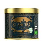 KUSMI TEA, Earl Grey Intense - Loose Leaf Tea Tin - Organic Earl Grey Black Tea - Features Bolder Bergamot & Tangy Lemon, 100g