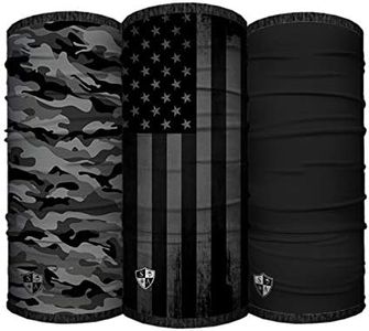 S A Frost Tech Fleece Face Shield | Winter, Ski, Snowboarding Neck Gaiter with Sewn-in Fleece Inner Lining | Breathable, Moisture Wicking Warm Face Cover | Tactical Variety, 3 Pack