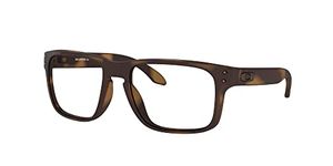 Oakley Men's Ox8156 Holbrook Rx Square Eyeglass Frames Prescription Eyewear, Matte Brown Tortoise/Demo Lens, 56 mm