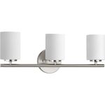 Progress Lighting P2159-09 Contemporary/Soft 3-100W Med Bath Bracket, Brushed Nickel