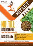 Hit List Seed No-Till Deer Food Plot Blend, 5 lbs (1/2 Acre) - Clover, Turnip, Forage Brassica, Rye, Oats, Whitetail, Blacktail, Deer, Elk, Hunting, Pure, Natural, High in Protein, Highly Attractive