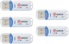 QUMOX 5X 4GB Pen Drive USB 2.0 Flash Stick Blue/White