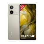 Lava Blaze 3 5G (Glass Gold, 6GB RAM, 128GB Storage) | SuperFast Dimensity 6300 Processor | 90Hz Display | 50MP+2MP AI Camera with Vibe Light | 5000 mAh Battery | Glass Back | 18W Fast Charging