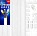 Delamu Cord Hider, 157in Wire Covers for Cords on Wall, Premium Cable Hider Cord Covers for Wires, Cable Management Wire Hiders for TV, Cable Raceway Kit, W0.95 H0.55in, White