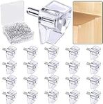 5 Millimeters Shelf Support Peg，Support Cabinet Shelf Pins，Clear Plastic Replacement Peg Cabinet Shelf Supports Pins for Kitchen Furniture Book Shelves Shelf Holder Locking Pins(20 Pieces)