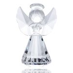 YWHL Crystal Guardian Angel Figurine, Glass Guardian Angel Statue Gifts for Women, Art Collectible Figurines Home Decor