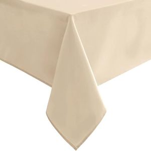 Hiasan Rectangle Tablecloth - Waterproof Stain Resistant and Spillproof Washable Fabric Table Cloth for Dining Room Kitchen, Beige, 60 x 84 inch