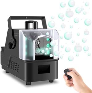 Sklydron Fog Bubble Machine with 6 PCS RGB Lights & Remote,900W 3 in 1 Smoke Bubble Maker Unleash High-Output Long-Range Bubble & Fog Blower for Halloween Christmas Party Wedding Birthday