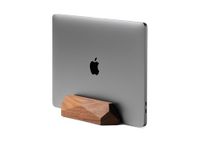 OAKYWOOD Vertical Laptop Stand Wood - Adjustable Wooden Dock for Desk, Compatible with All MacBook Pro, MacBook Air, iPad, Handmade Walnut Oak Wood, Computer Stand, Laptop Holder