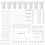 Faankiton 170PCS Pegboard Hooks Assortment, Peg Board Hooks Accessories, Pegboard Accessories, Peg Locks, Pegboard Bins, Pegboard Basket Set for Organizing Tools, Pegboard Accessories Organizer Kit