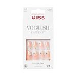 KISS Voguish Fantasy Press-On Nails, ‘4 Wheel Drive’, Nude, Medium Coffin, 31 count