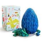 Dragon Egg,15 inchs Blue Green Dragon,Articulated Dragon, Fidget Toys ,Easter Egg,3D Printed Birthday Party Gift for Boys and Girls