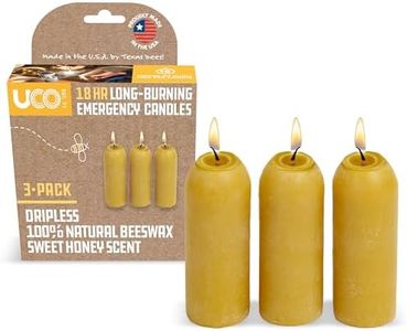 UCO 12-Hour Natural Beeswax Candles - Candle Lantern - 3 pack