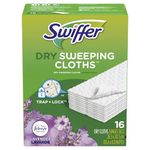 Swiffer Sweeper Dry Sweeping Pad, Multi Surface Refills for Dusters Floor Mop, with Febreze Lavender, 16 count