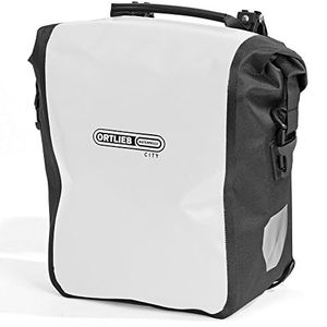 Ortlieb Front-Roller City Front Pannier: Pair; White/Black