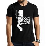 Being Snatched Breaking Bad T-Shirt for Men Series t shirt | Drama T-Shirt | Pure Cotton Half Sleeves T Shirt | I am The One Who Knocks Slogan Tshirt Black