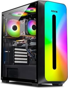 AQVIN Gaming PC AQB60 Tower Desktop - Ryzen 7 Processor Upto 4.10GHz, 32GB DDR4 RAM 1TB SSD, Radeon RX 580 8GB GDDR5 HDMI, WiFi, Windows 11 Pro