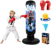 4-in-1 Punching Bag Set Inflatable Boxing Bag, Holidays, Birthday Gifts, Kick Bag Equipment for Practice Karate, Taekwondo Punching Bag Gifts for Kid 36 Months+