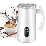 Fomey Milk Frother Electric, Automatic Frother and Milk Steamer 4 in 1 350ml Milk Warmer Hot Cold Foam Maker for Latte Coffee Cappuccino, Hot Chocolate, 400W White