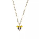 Famous Cartoon Character Bubble Yellow of Power Puff GIrls Necklace For Girls N Women