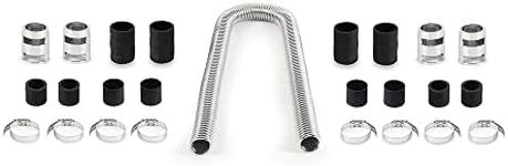 Mishimoto MMAH-U48C Universal Flexible Stainless Steel Radiator Hose Kit, 48”, Chrome