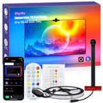 Diyife TV LED Lights, 4m TV Backlights with AR Sensor Sync to 55-65 inch TVs Screen & Music, Multiple Colors Changing RGB LED Strip Lights for TV Work with Remote, Bluetooth, Smart App Control