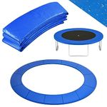 Wadoy 12FT/14FT/15FT Trampoline Pad Replacement, 0.6" EPE Foam Trampoline Spring Cover, Tear-Resistant Waterproof Trampoline Safety Pad, No Holes for Pole